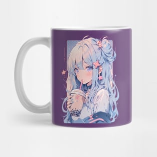 Boba Tea Anime Girl Manga Kawaii Japanese Bubble Tea Mug